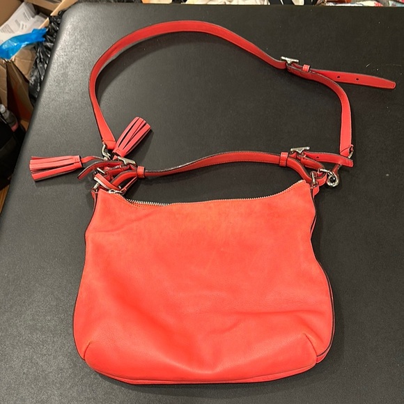 Coach red coral leather Shoulder and crossbody Bag - Picture 12 of 16